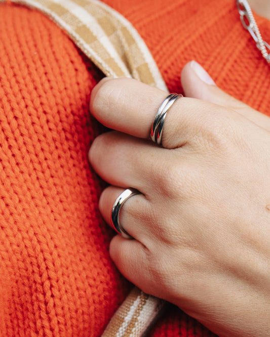 Silver Entwine Ring, Waterproof