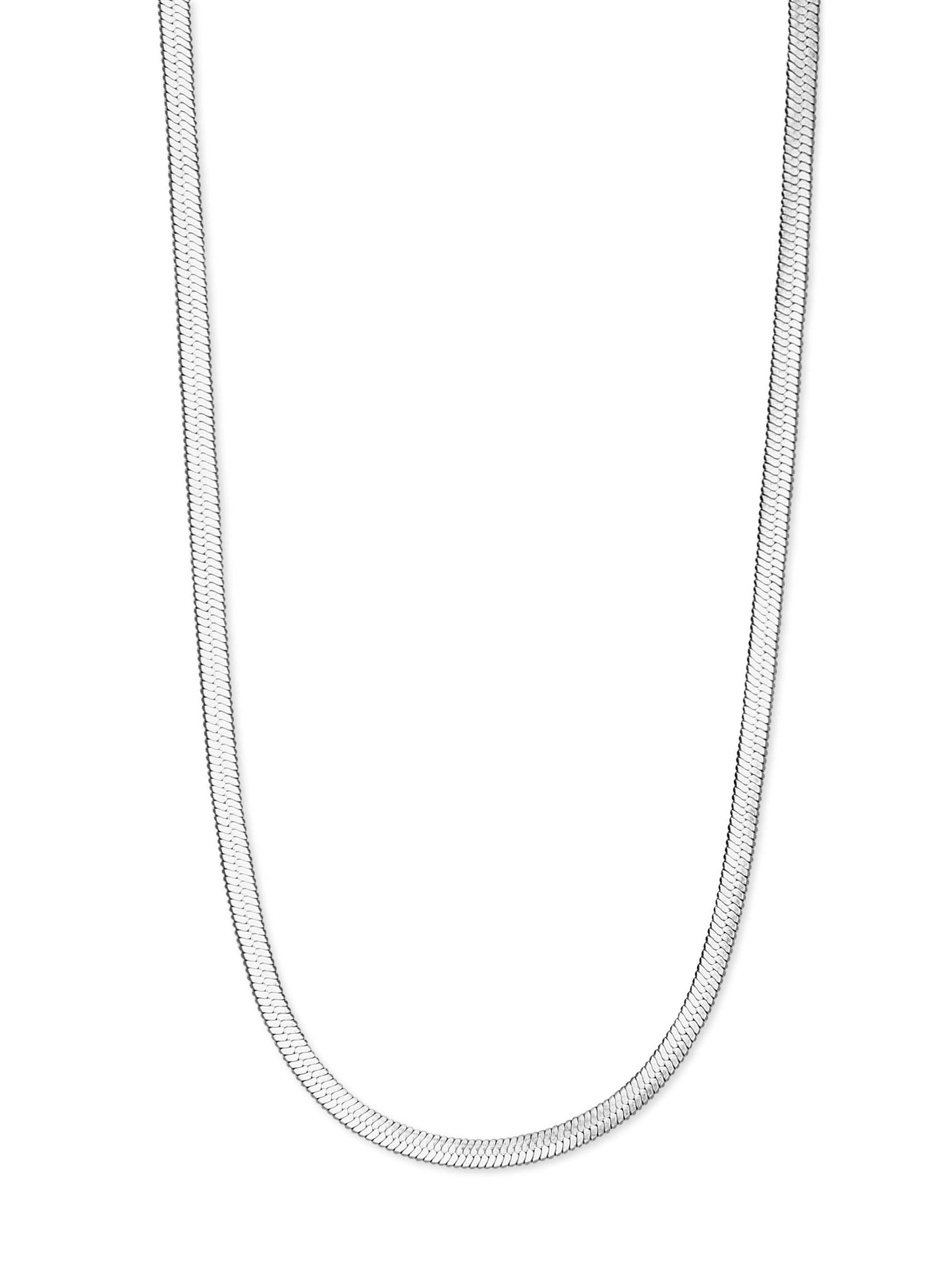Silver Snake Chain Choker Necklace, Waterproof