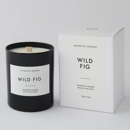 Wild Fig ‘Fruity Green' Black Candle - Medium