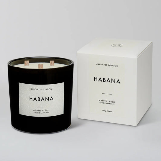 Habana ‘Captivating Smoky’ Triple Wick Black Candle, 730G
