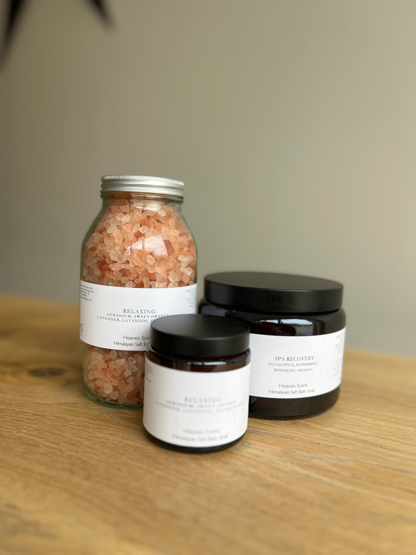 Recovery Himalayan Salts in a Brown Pharmacy Jar Spa (120ml/140g)