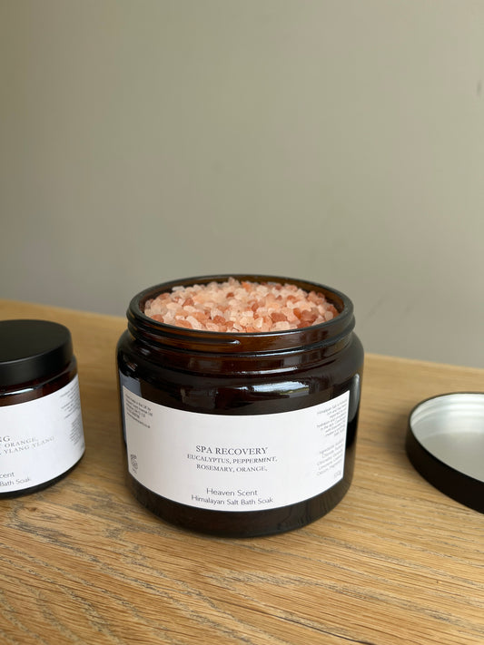 Recovery Himalayan Salts in a Brown Pharmacy Jar Spa (500ml/550g)