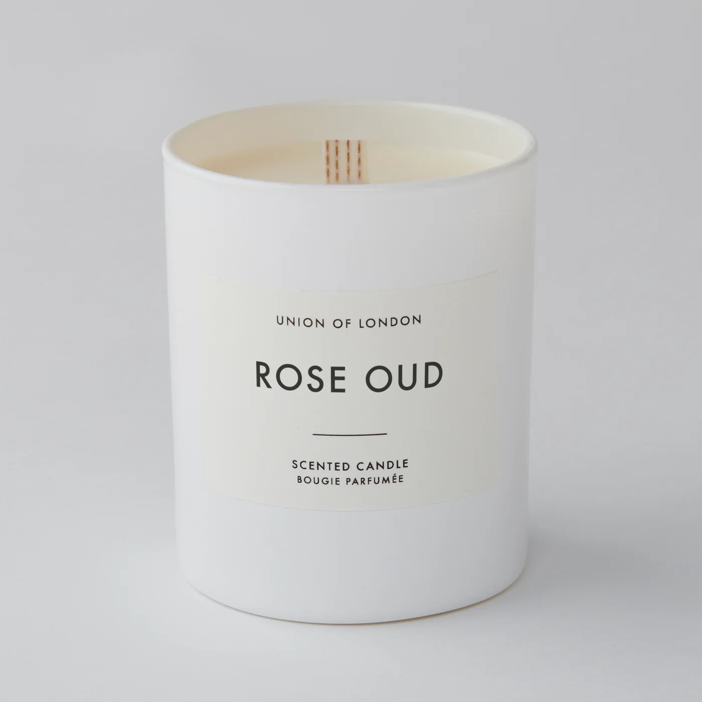Rose Oud ‘Luxurious Floral' White Candle - Medium