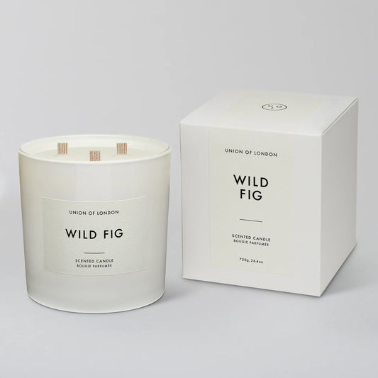 Wild Fig ‘Fruity Green' Triple Wick White Candle, 730G