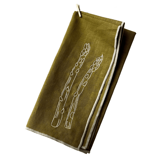 Linen Blend Napkins - Asparagus (set of 2)